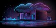 © Nadia - Cloud computing technology concept. Cyber security. Smart city and digital cloud data center. Futuristic big data processing cloud. Cloud technology management big data. Generative AI