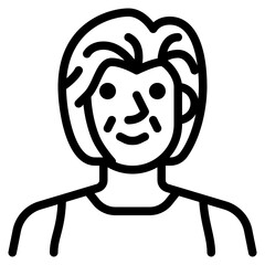 Sticker - woman outline icon