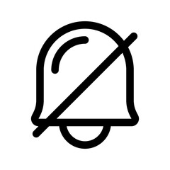 Wall Mural - Vector notification off, bell icon. Black, white background. Perfect for app and web interfaces, infographics, presentations, marketing, etc.