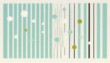 Illustration With Stripes And Polka Dots On Beige Paper