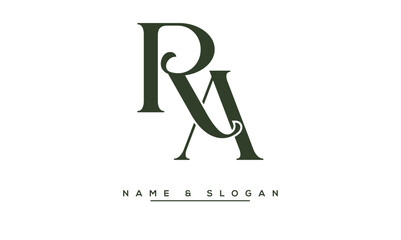 RA,  AR,  R,  A  Abstract  Letters  Logo  Monogram