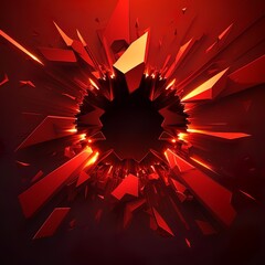 bumm abstract geometric background, explosion power, design with crushing surface , illustration ,la