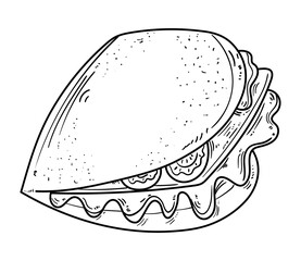 Sticker - taco food doodle