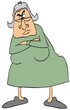 Angry old woman