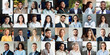 © Prostock-studio - Mosaic of successful young business men and women, collage