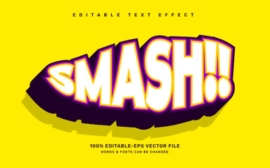 Smash editable text effect template