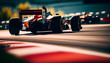 Motorsport f1 racing track in motion. Generative AI