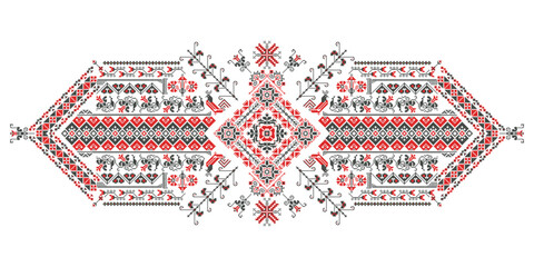 Sticker - Romanian embroidery design element 1