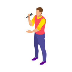 Sticker - Man Sings Karaoke Composition