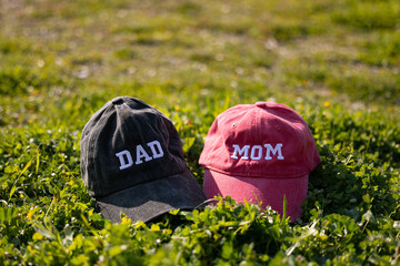 Two hat on grass 