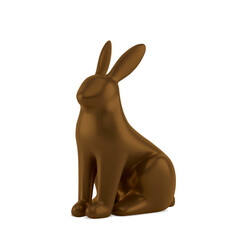 Candy delicious chocolate bunny brown Easter sweet treat isometric religious holiday 3d icon vector