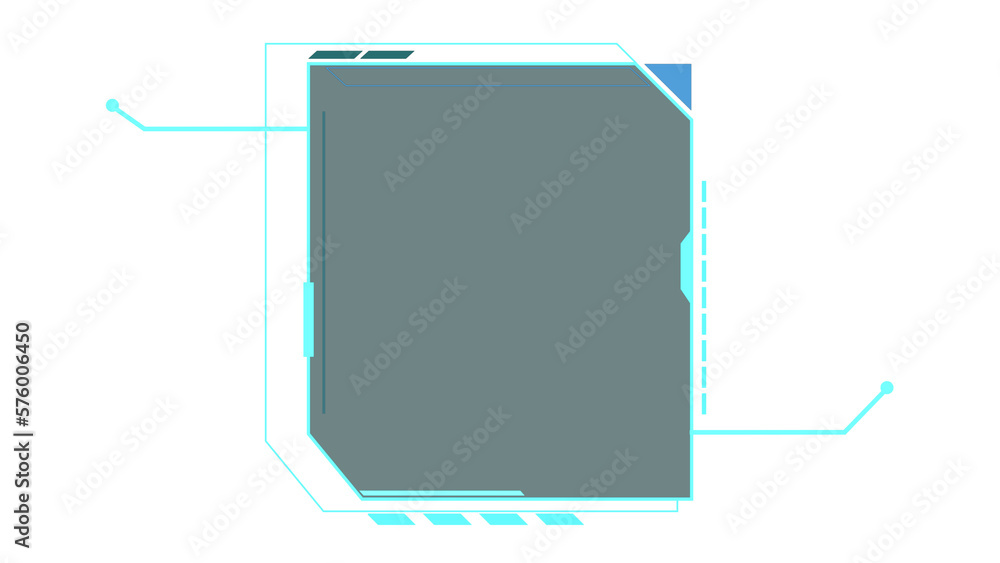 Abstract display infographic sci-fi futuristic HUD frame information ...