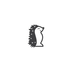 Wall Mural - hedgehog logo abstract design vector illustration