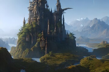 Wall Mural - At the edge of the fantasy world. Generative AI