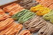 Talharim coloridos de vários sabores - Massa seca - produção de massa