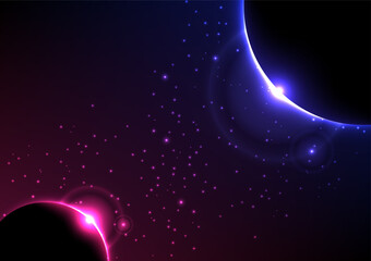 Wall Mural - galaxy background science and technology futuristic. stardust and bright shining stars in universal,