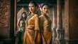 © Salsabila Ariadina - balinese women wear kebaya in bali temple, Generative AI