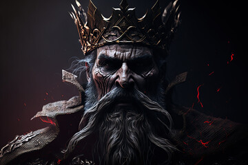 Wall Mural - evil old king