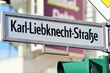 Straßenschild Karl-Liebknecht-Straße in Berlin Mitte