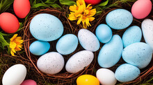 An Image That Captures The Essence Of Easter - The Season Of Renewal And Hope. The Image Should Depict A Scene Of New Life Emerging, Such As A Cross Or A Basket Of Colorful Eggs