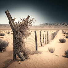 Fence In The Desert