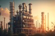 © yj - the appearance of a huge high-tech petrochemical plant, generative AI