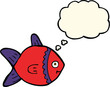 © lineartestpilot - cartoon fish with thought bubble