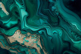 Fototapeta Konie - Teal and green marble texture..generative ai