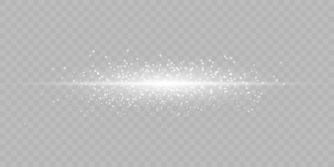 Wall Mural - light line star dust effect isolated on transparent. stock royalty free vector illustration