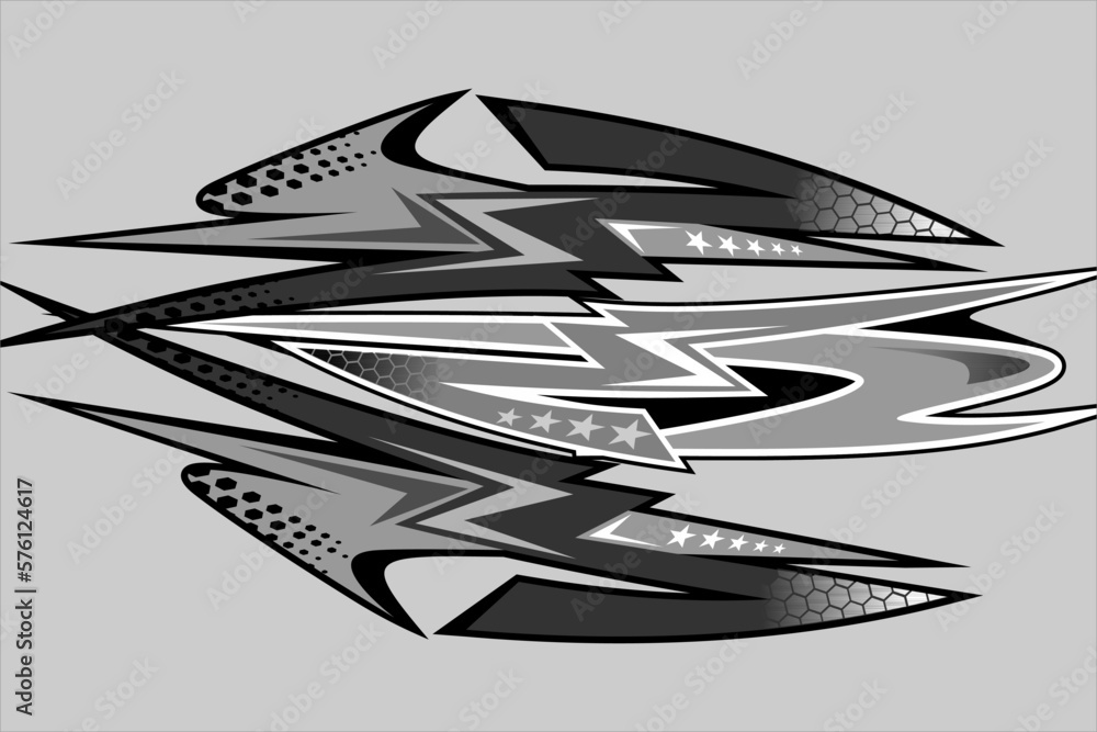 Grey Racing Pattern Design vector racing background with a unique pattern of stripes and a ...