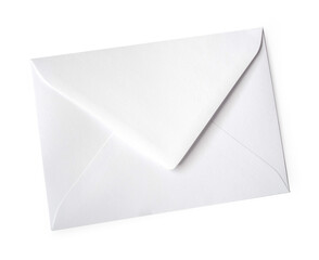 White postal envelope isolated
