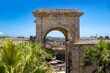 The panoramic view of Cagliari from Bastion Saint Remy, Sardinia, Italy 