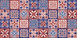 © Anna - Seamless Moroccan mosaic Tile pattern with colorful Patchwork. Vintage Portugal azulejo, Mexican Talavera, Italian majolica Ornament, Arabesque motif or Spanish ceramic Mosaic