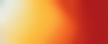 Orange Yellow Color Gradient Background, Grainy Burn Fiery Noise Texture Banner, Copy Space