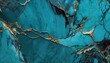 © NikoArakelyan - Aqua Blue Marble with Golden Luminous Bands: A Shimmering and Illuminating Texture, AI Generative