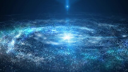 starry galaxy, blue starry sky，the universe and galaxies rotate, abstract aesthetic galaxy cluster.