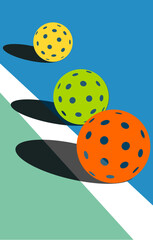 Wall Mural - great simple pickleball background design for any media