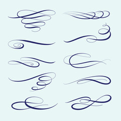 set of swash ornamental