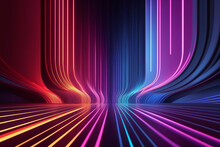 Abstract Background  Bright Neon Rays And Glowing Lines, Red Violet Purple Blue Creative Wallpaper