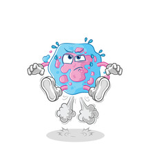 Poster - cell muscular cartoon. cartoon mascot vector