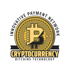 Aufkleber - Bitcoin cryptocurrency mining and payment icon