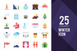 © Icon - 25 Winter Flat icon pack. vector illustration.