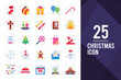 © Icon - 25 Christmas Flat icon pack. vector illustration.
