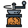 coffee grinder filled outline icon style