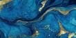 Gold and blue marble abstract background, watercolor paint texture imitation, realism, postcard, beautiful drawing. Generative AI