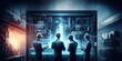 © Nadia - A group of people utilizing advanced technologies to solve a complex problem in the industry. Scientists in the laboratory doing research. Work on computers, sample analysis. Generative AI