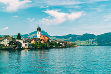 Small Village At Lucerne Lake