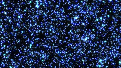 Wall Mural - shiny blue stars and particles twinkle quickly. abstract loopable background at 60fps.