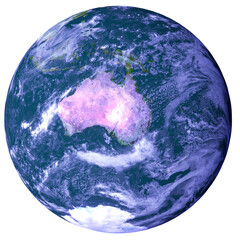 Wall Mural - The earth as png file transparent. Australian Continent, NewHolland. Elements of this image furnished by NASA.
