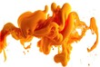 fluid ink orange texture banner with mist and steam effect generative ai